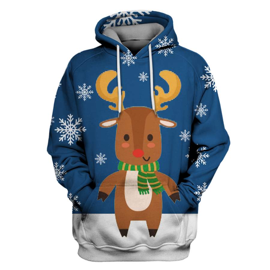 Christmas Santa Reindeer Custom T-shirt – Hoodies Apparel