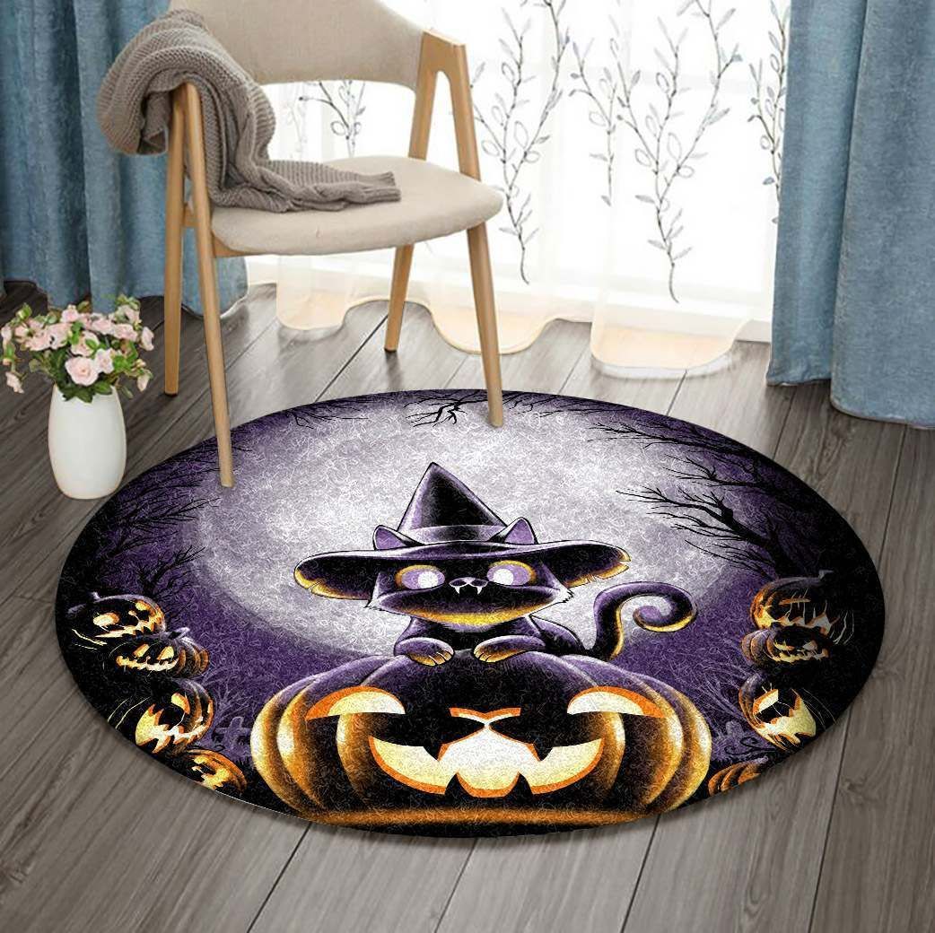 Cat Halloween IE5175 Round Rug BEVR3007