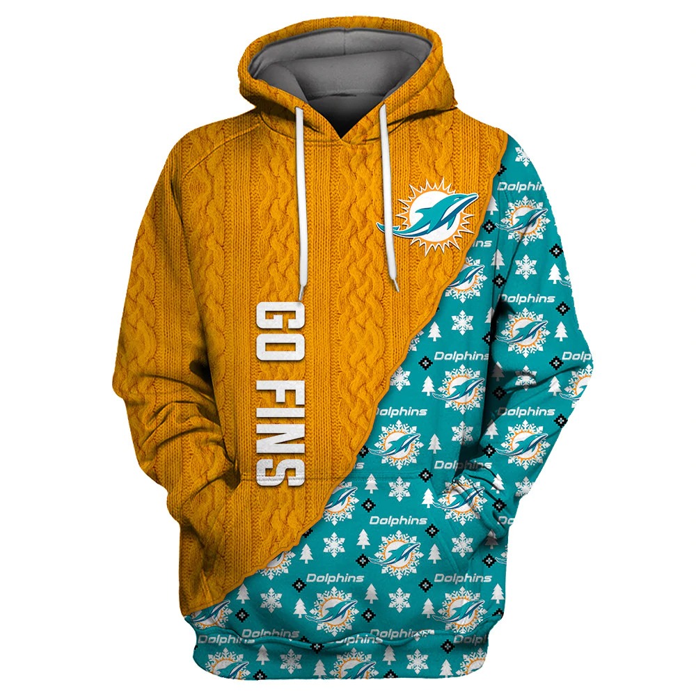 Miami Dolphins Hoodie Cross Style Sweatshirt For Fans