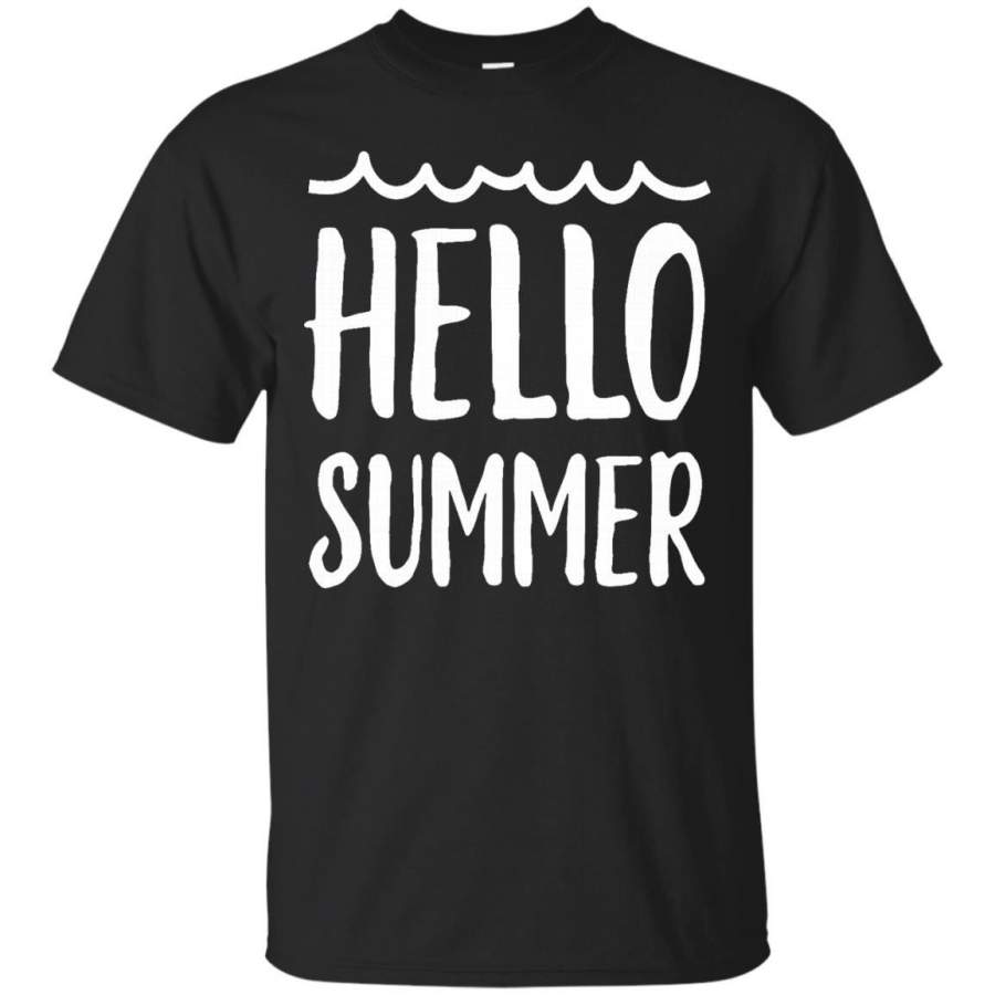 AGR Cute hello summer vacation T-shirt teen girl boy funny gift