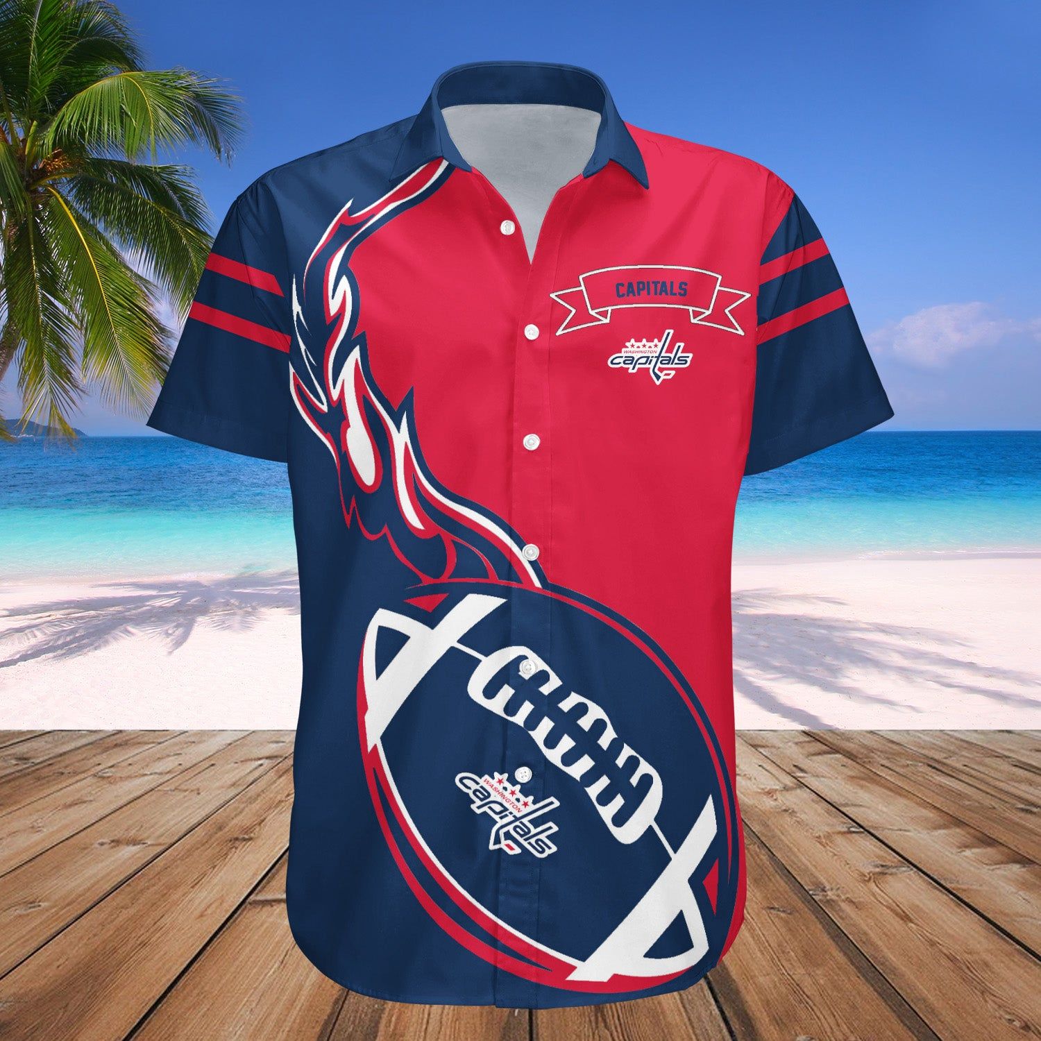 Washington Capitals Hawaii Shirt Flame Ball – Nhl