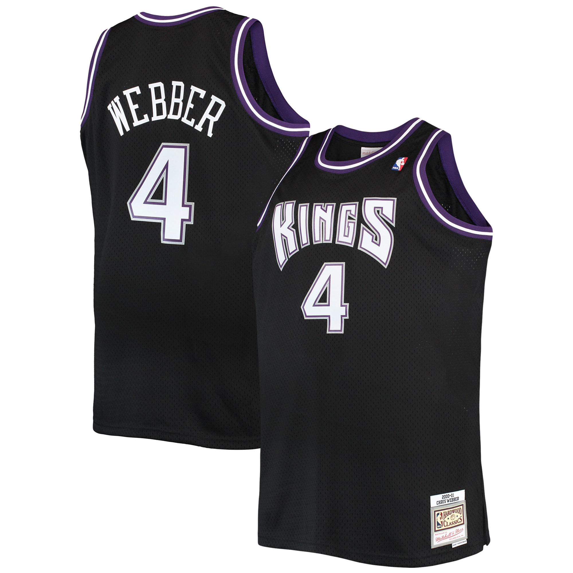 Chris Webber Sacramento Kings Mitchell & Ness Big & Tall 2000-01 Hardwood Classics Swingman Jersey – Black NBA