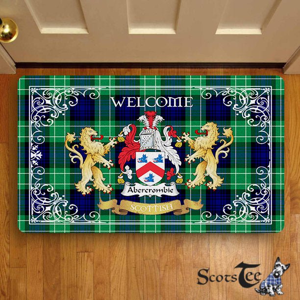 Scotstee Shop Tartan Door Mat The Family Abercrombie Scottish Plaid Doormat, Welcome Mat, Christmas Door Mat