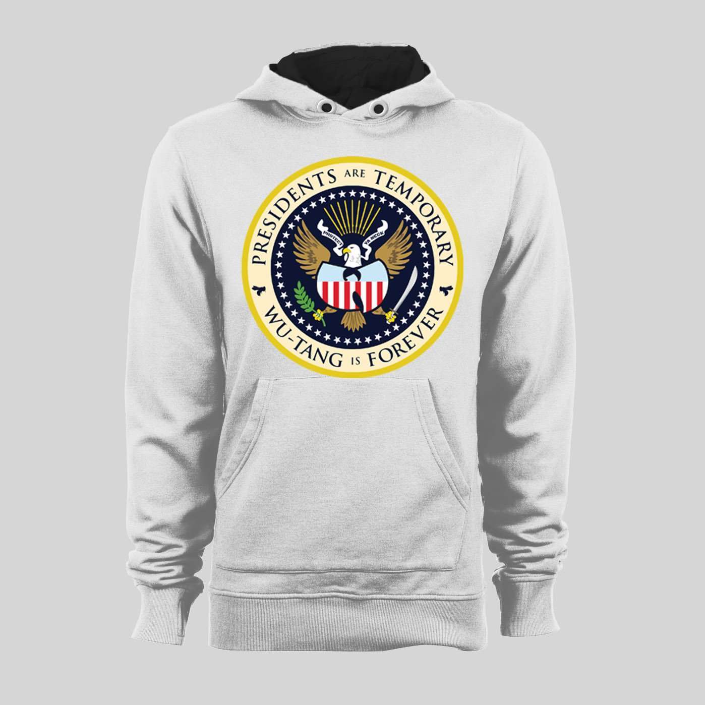 PRESIDENTS ARE TEMPORARY SHAOLIN CLAN IS FOREVER COLOR SEAL NEW YORK RAP HOODIE / SWEATSHIRT