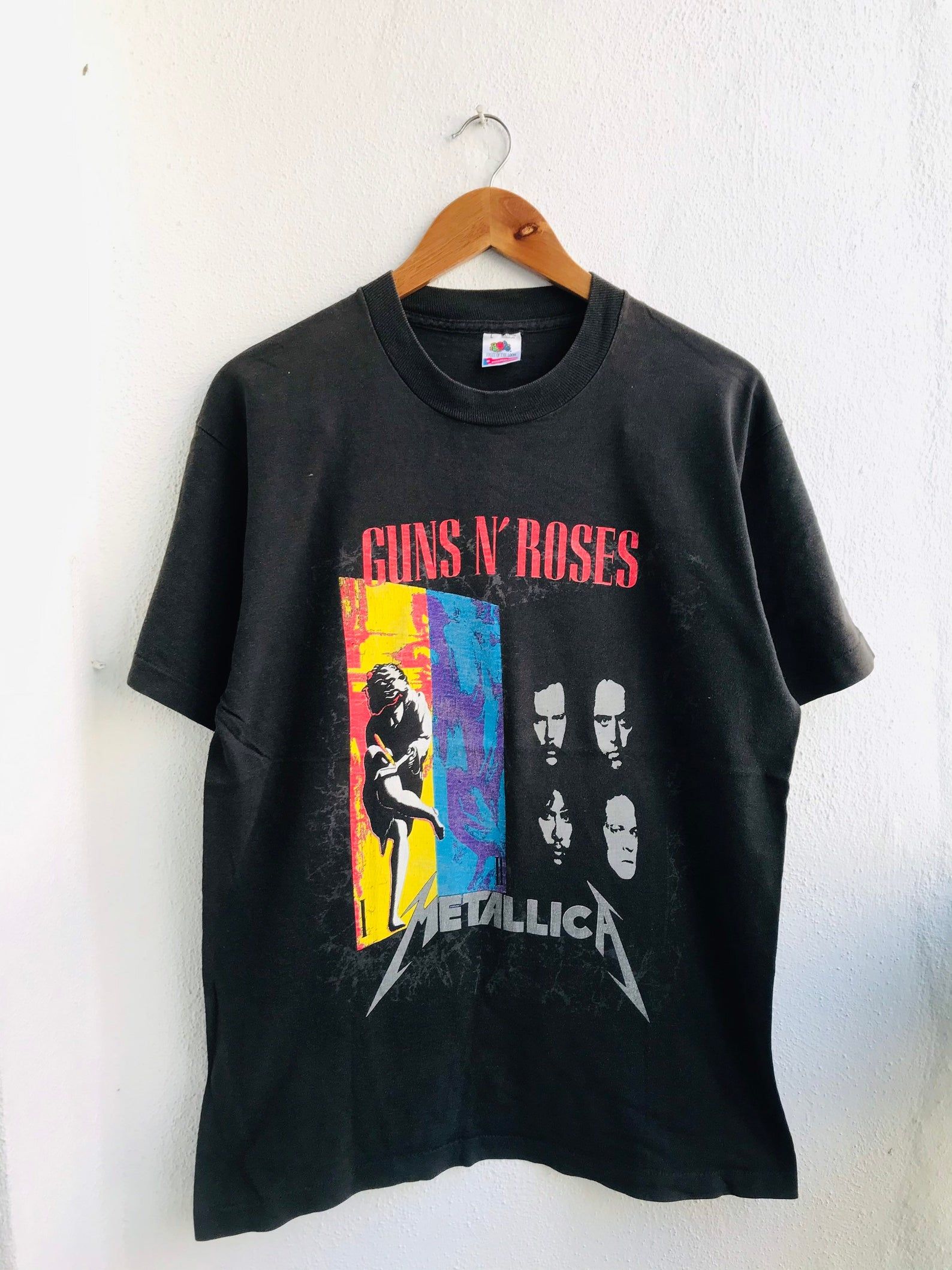 Vintage Guns And Roses Metallica Tour 1992 Special Guest Faith No More Band T-Shirt