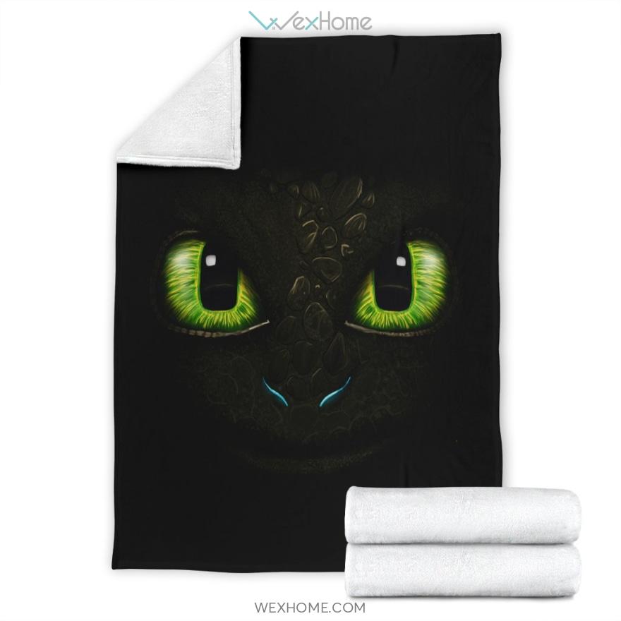 Toothless Eyes How To Train Your Dragon Premium Blanket