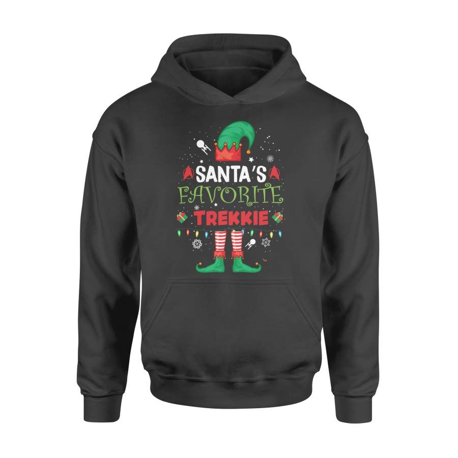Dngfashion ‘s Santa’s Favorite Trekkie – Trekkie Shirt – Christmas Tree – Trekkie Elf – Standard Hoodie