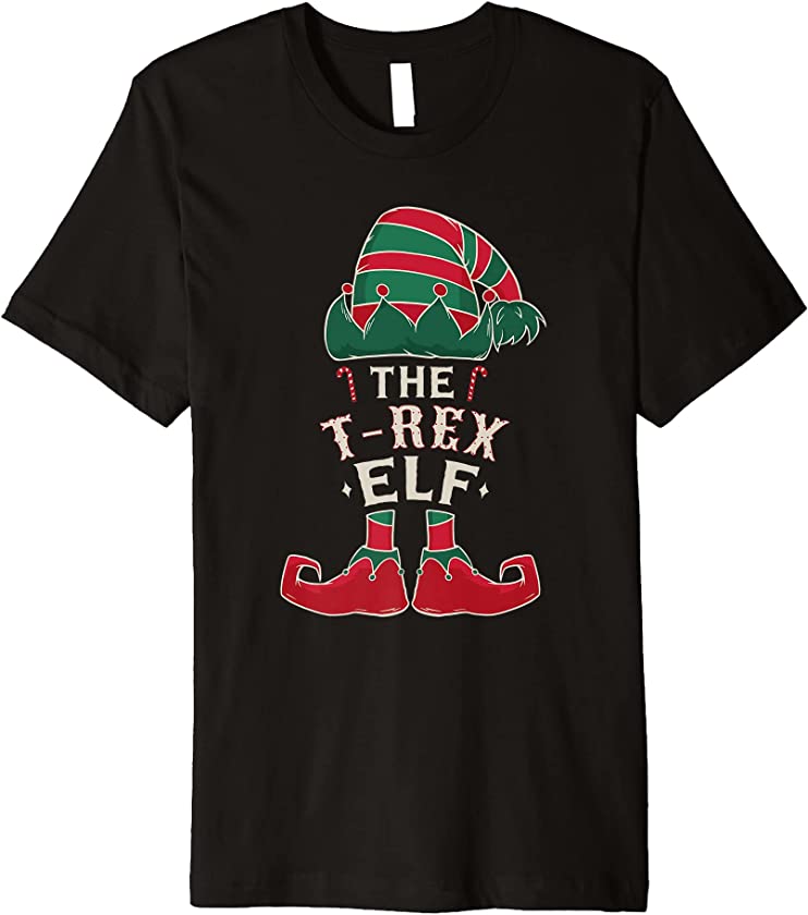 The T-Rex Elf Cute Ugly Christmas Sweater Family Premium T-Shirt