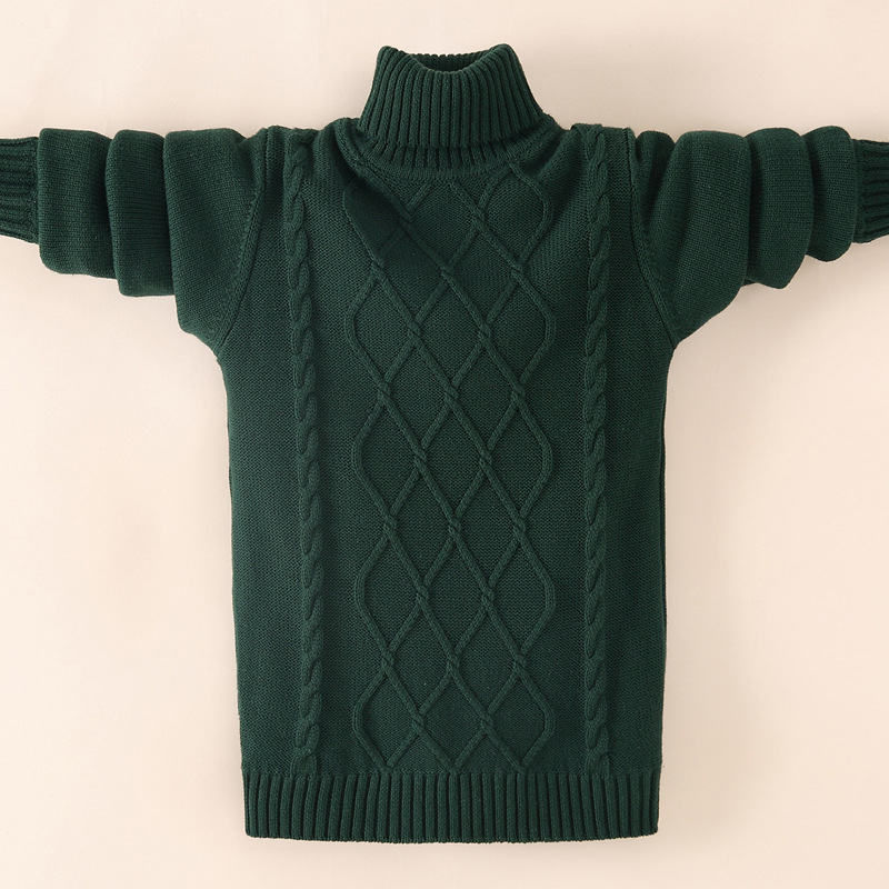 2020 Children’s pullover sweater for boys Children’s clothing Winter new Keep warm Kids sweater Turtle collar knitting sweater alx