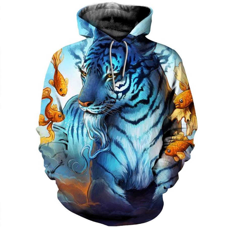 3D All Over Printed Tiger T Shirt Hoodie 5120199