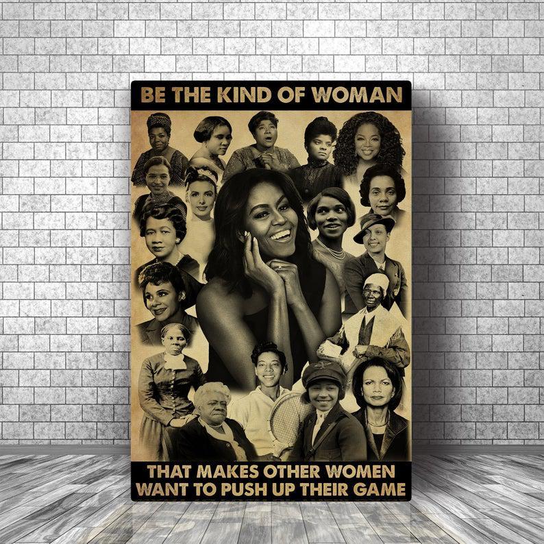 Black Women Strong Canvas Art, Black Pride Poster Print, Black Women Leaders Wall Art