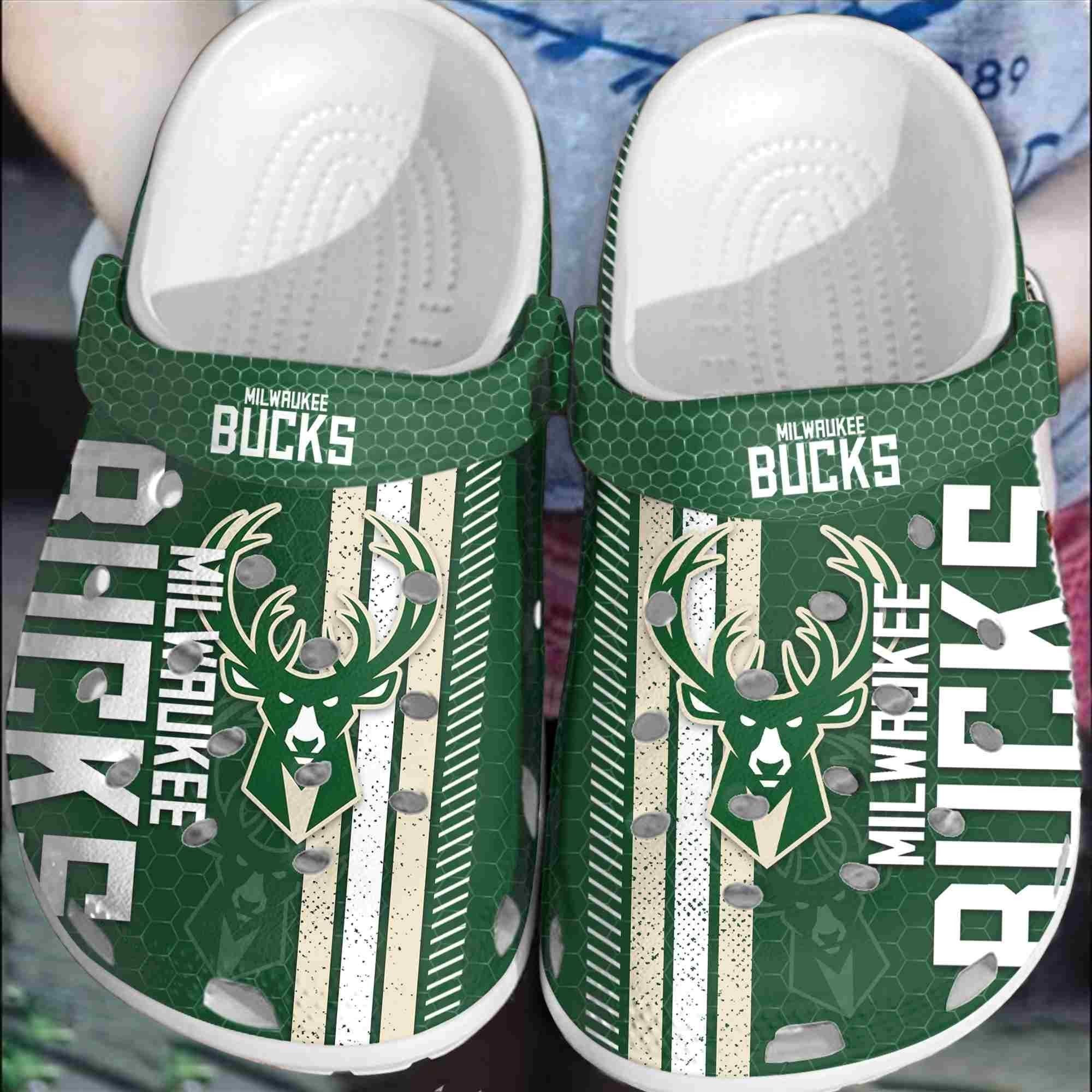 Milwaukee Bucks Basketball Club Clogs Crocband Comfortable Shoes For Men Women