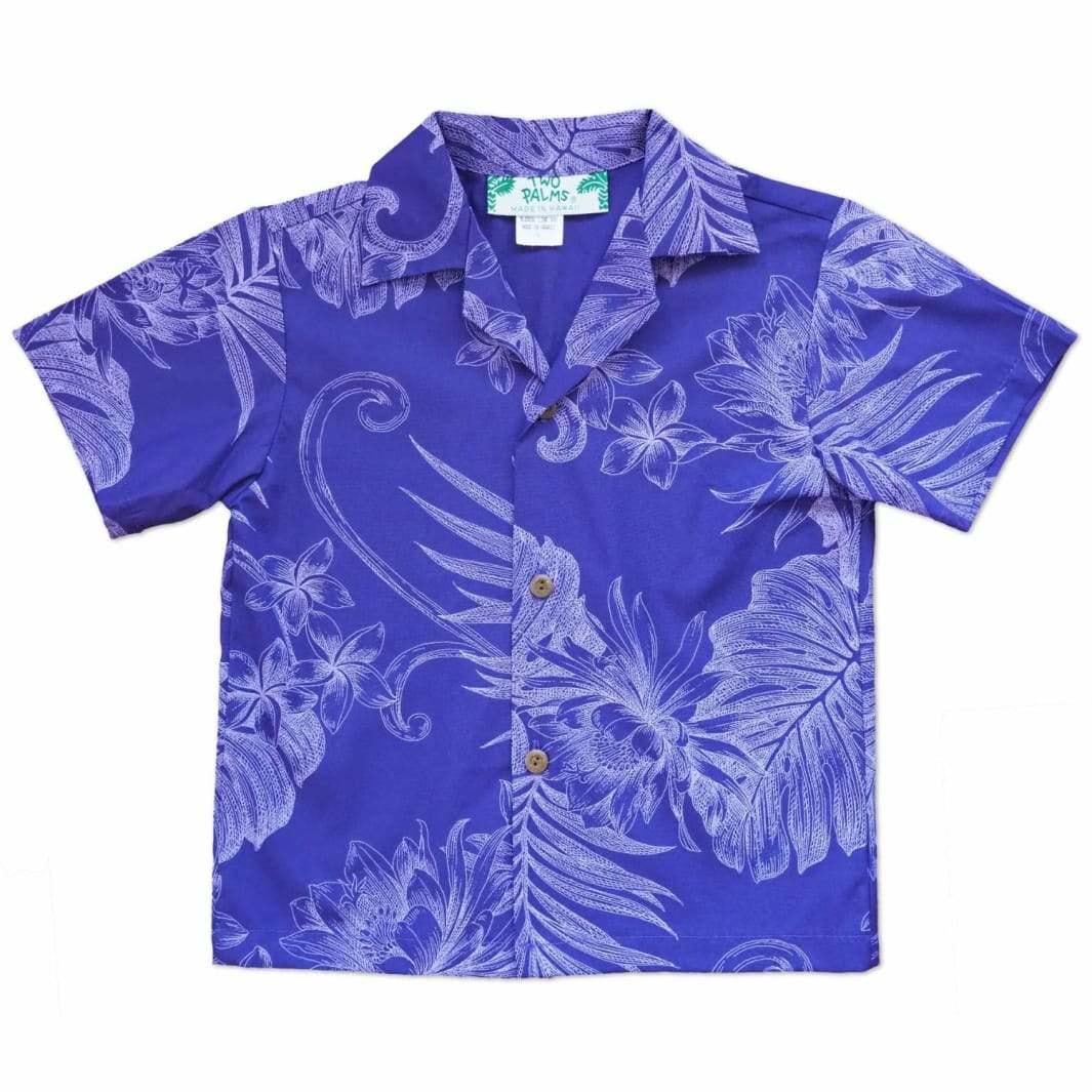 Monstera Cereus Purple Hawaii Boy Shirt Ha91772