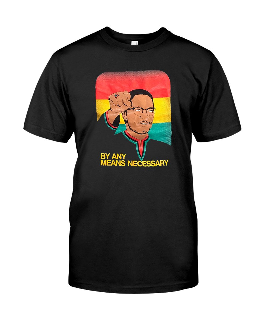 Vintage Malcolm By Any Means Necessary T-shirt