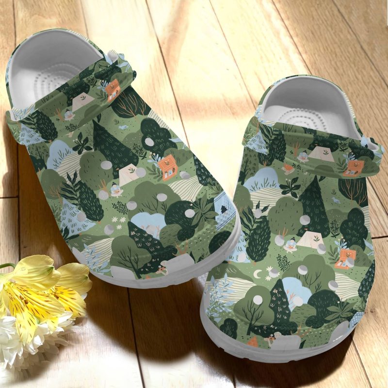 Camping Life Shoes – Camping Pattern Collection clog Gift For Men Women Boy Girl