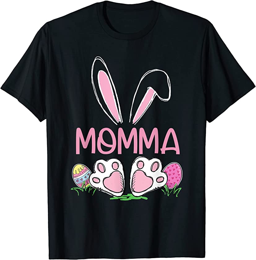 Momma Bunny Easter Eggs Matching Family Cute Easter T-Shirt