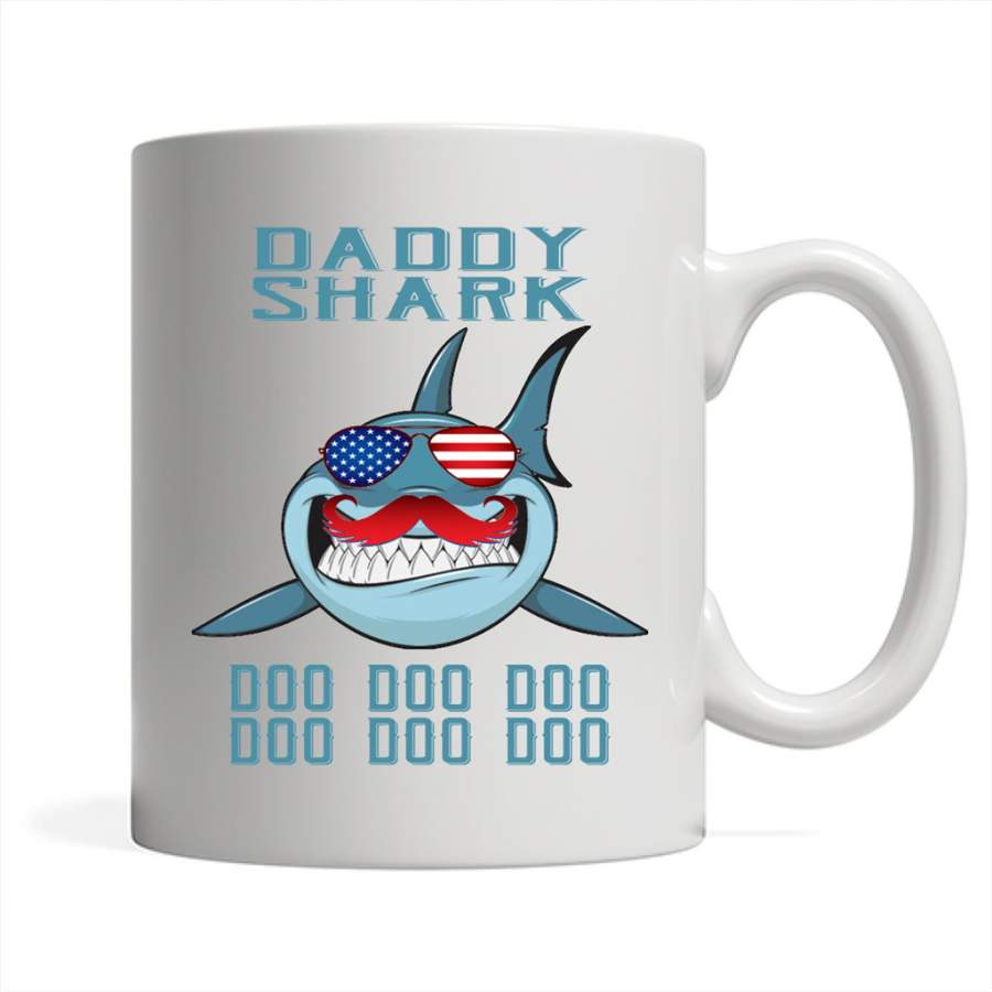 Daddy Shark Doo Doo Doo 1 – Full-Wrap Coffee White Mug