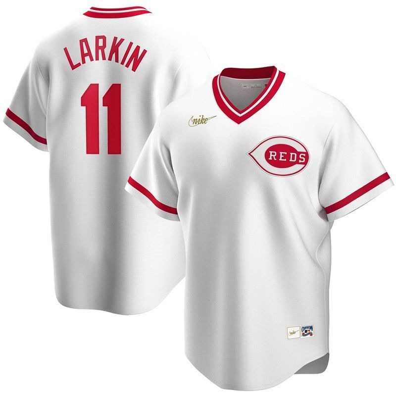 Cincinnati Reds Barry Larkin #11 2020 MLB White Jersey