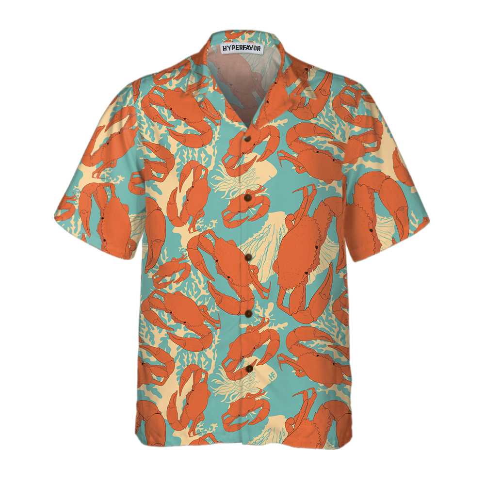 Cartoon Crab Hawaii Unique Print Shirt For Adults Ha5837