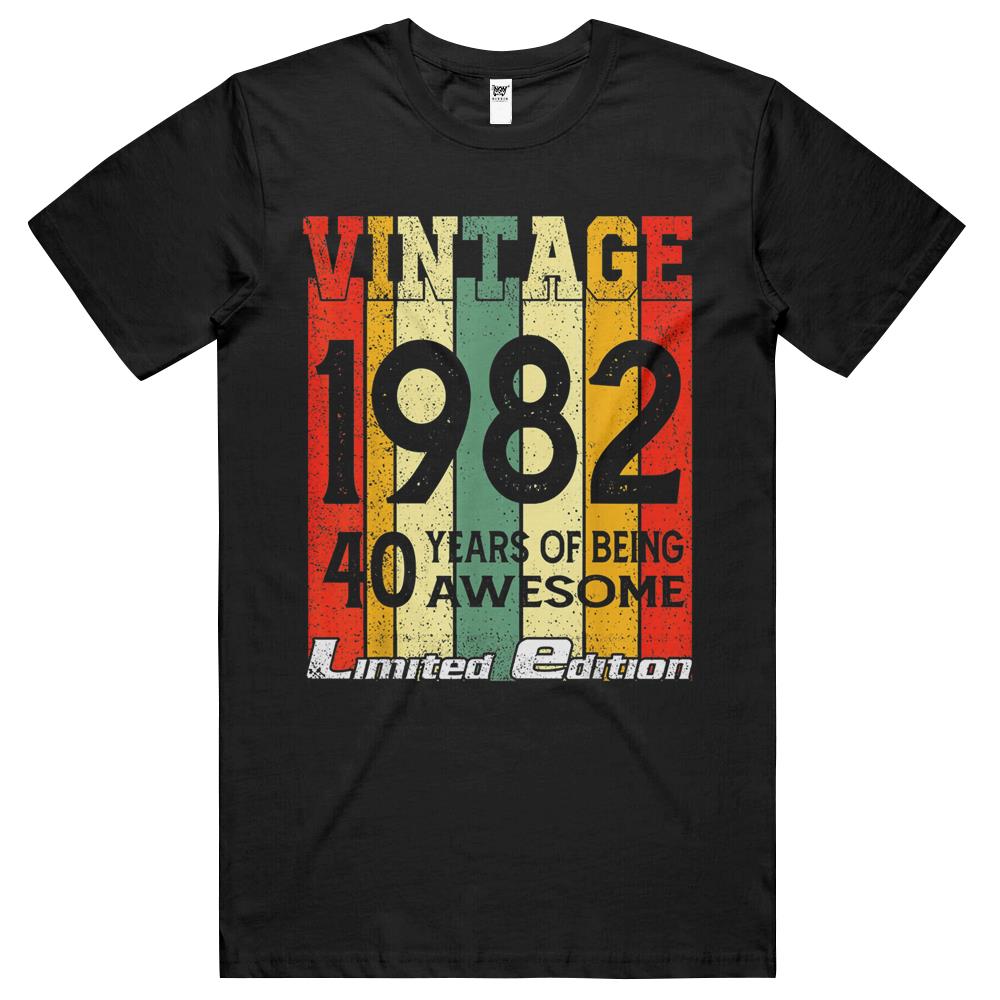 Vintage 1982 40 Years Of Being Awesome 40Th Birthday T Shirts