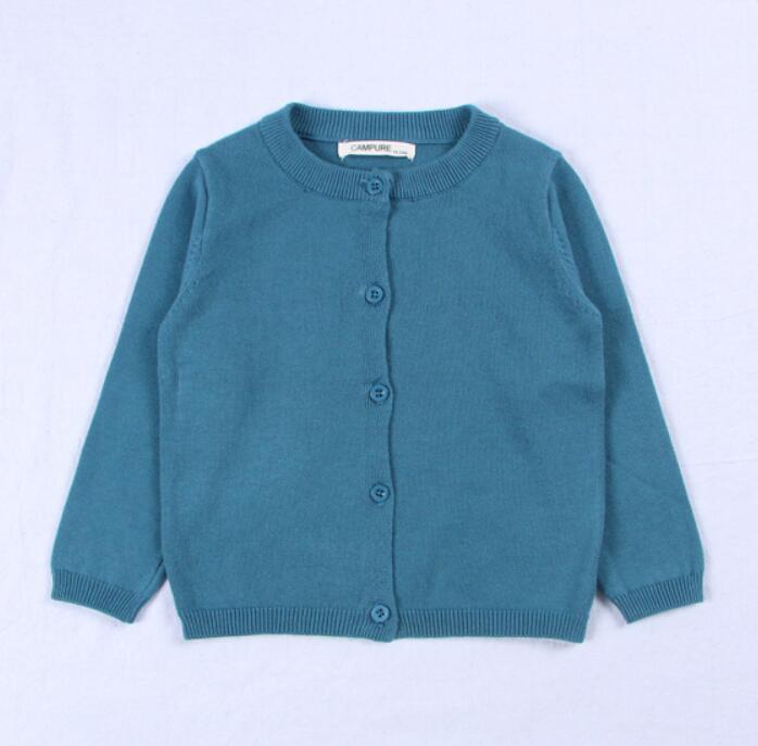 Boys Girls Knitted Cardigan Autumn Spring Cotton Sweater Top Baby Children’s Clothing Child Sweaters Kids 1-7 Years Solid Color alx