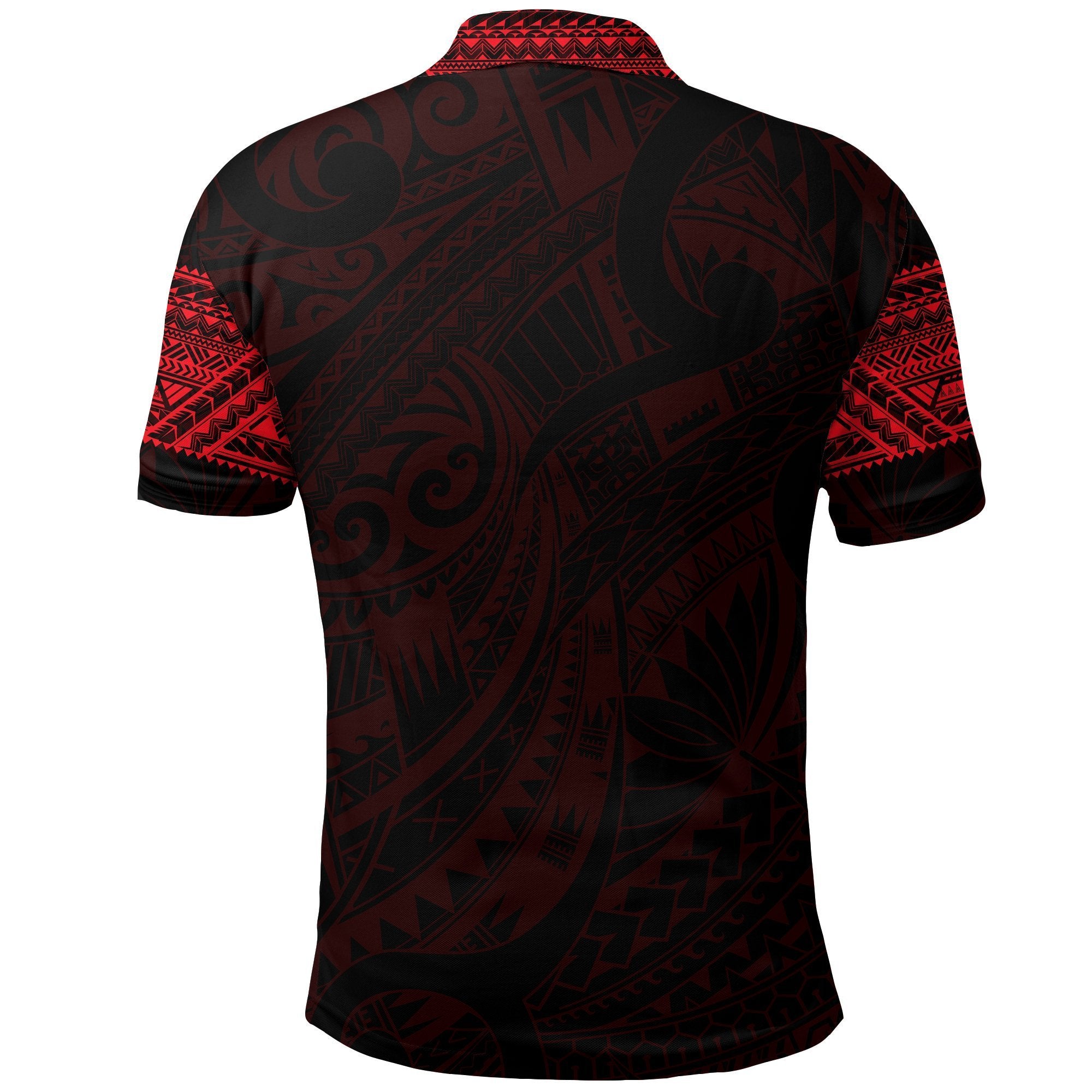 Aotearoa Maori Tattoo Black And Red Polo T Shirt - TattoosCafe