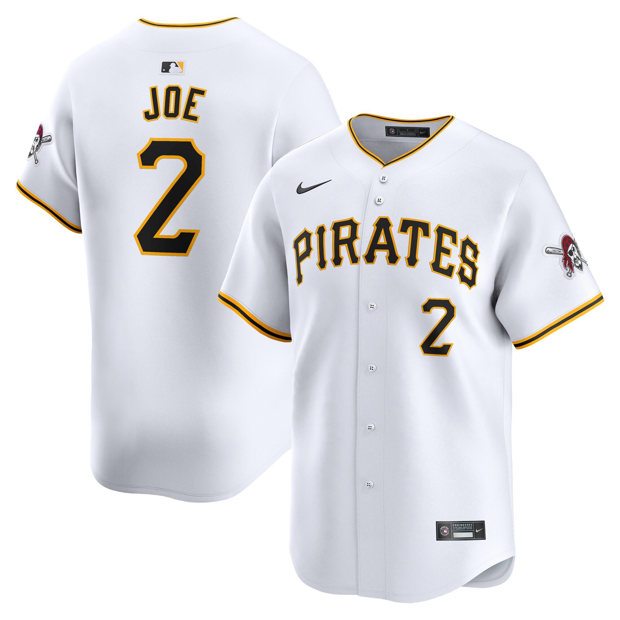 Connor Joe Pittsburgh Pirates Home Limited Player Jersey  White