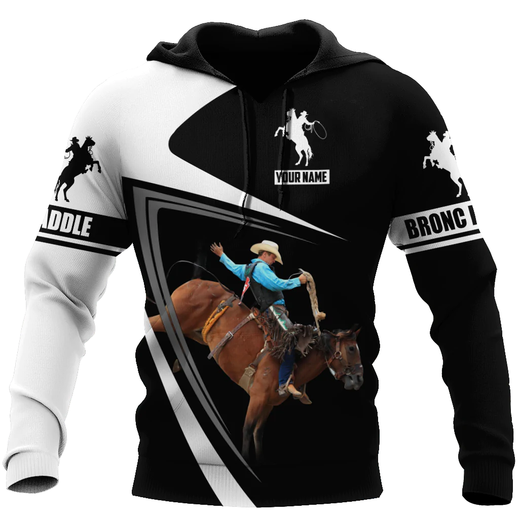 Personalized Rodeo Unisex Hoodie Bronc Riding Hoodies For Men And Women