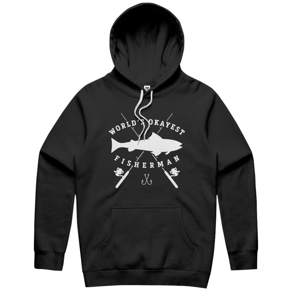 Worlds Okayest Fisherman Retirement Hoodie