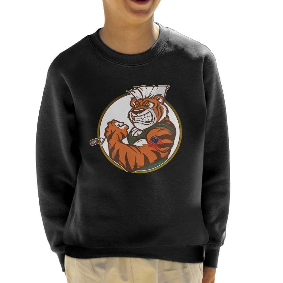 Eye Of The Street Tiger Guile Fighter Kid’s Sweatshirt