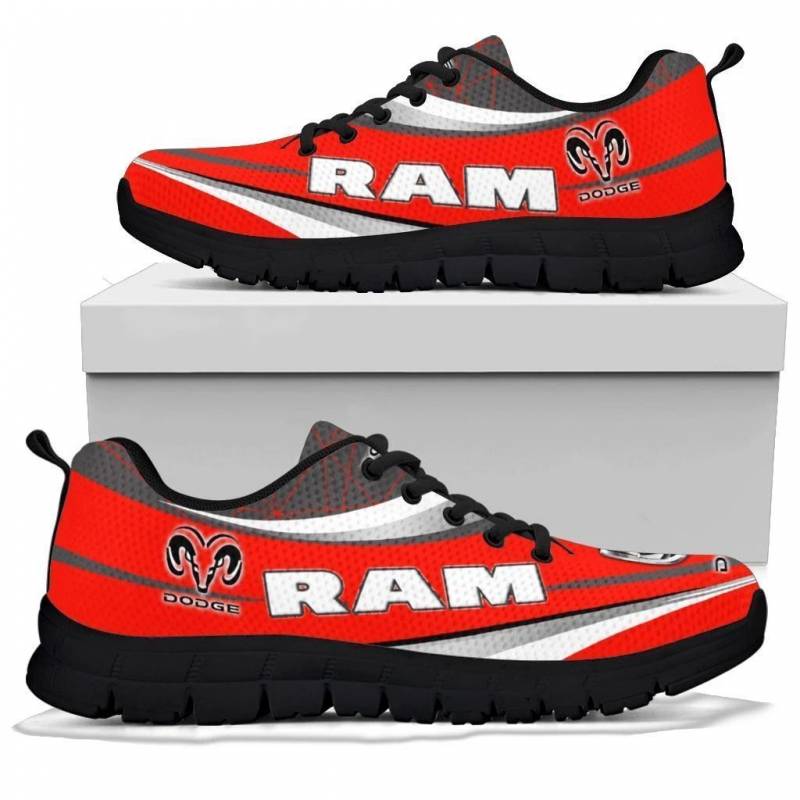 3D Printed Dodge RAM- BDA Sneakers Ver2 For Men & Women (Red)