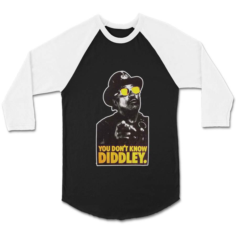 Bo Diddley Official You Don’t Know Diddley Vintage Style Musician Music Lover Gift Guitarists Band CPY Unisex 3/4 Sleeve Baseball Tee T-Shirt