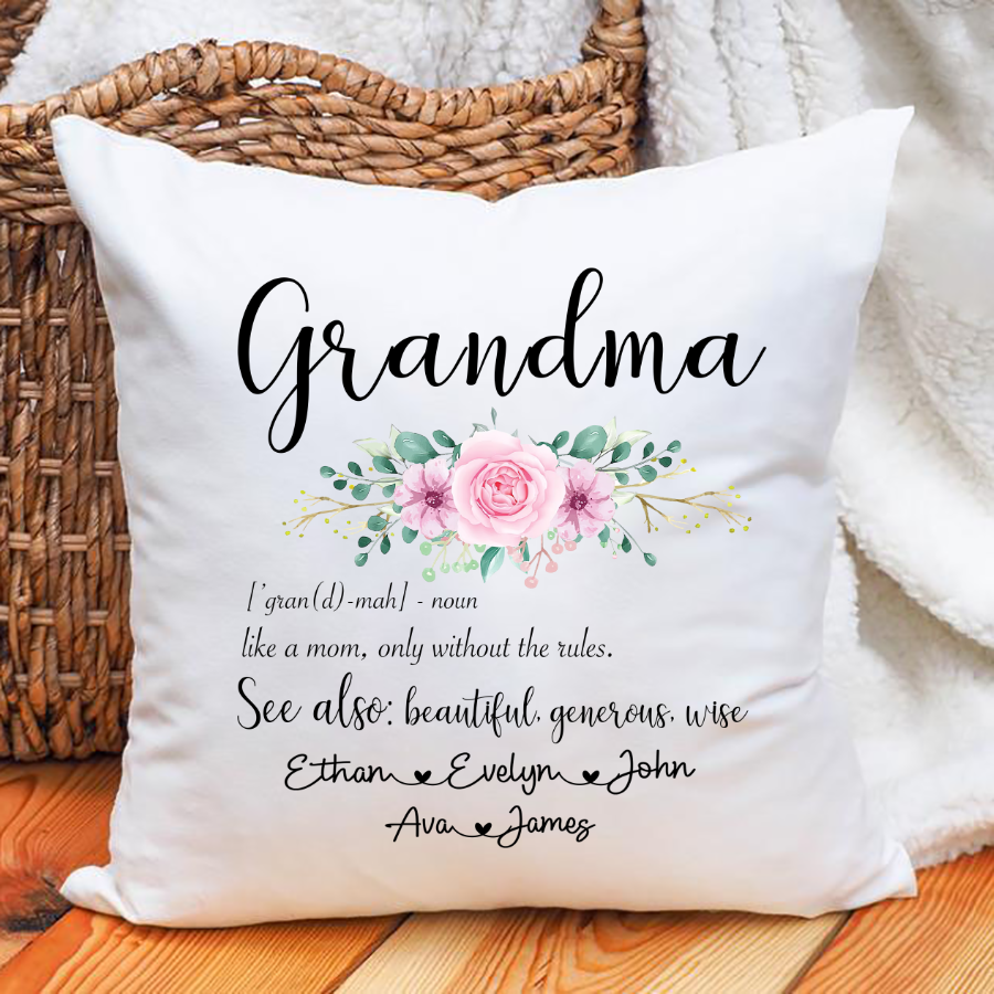 Define Grandma Like A Mom Only Without Rules Indoor Pillow