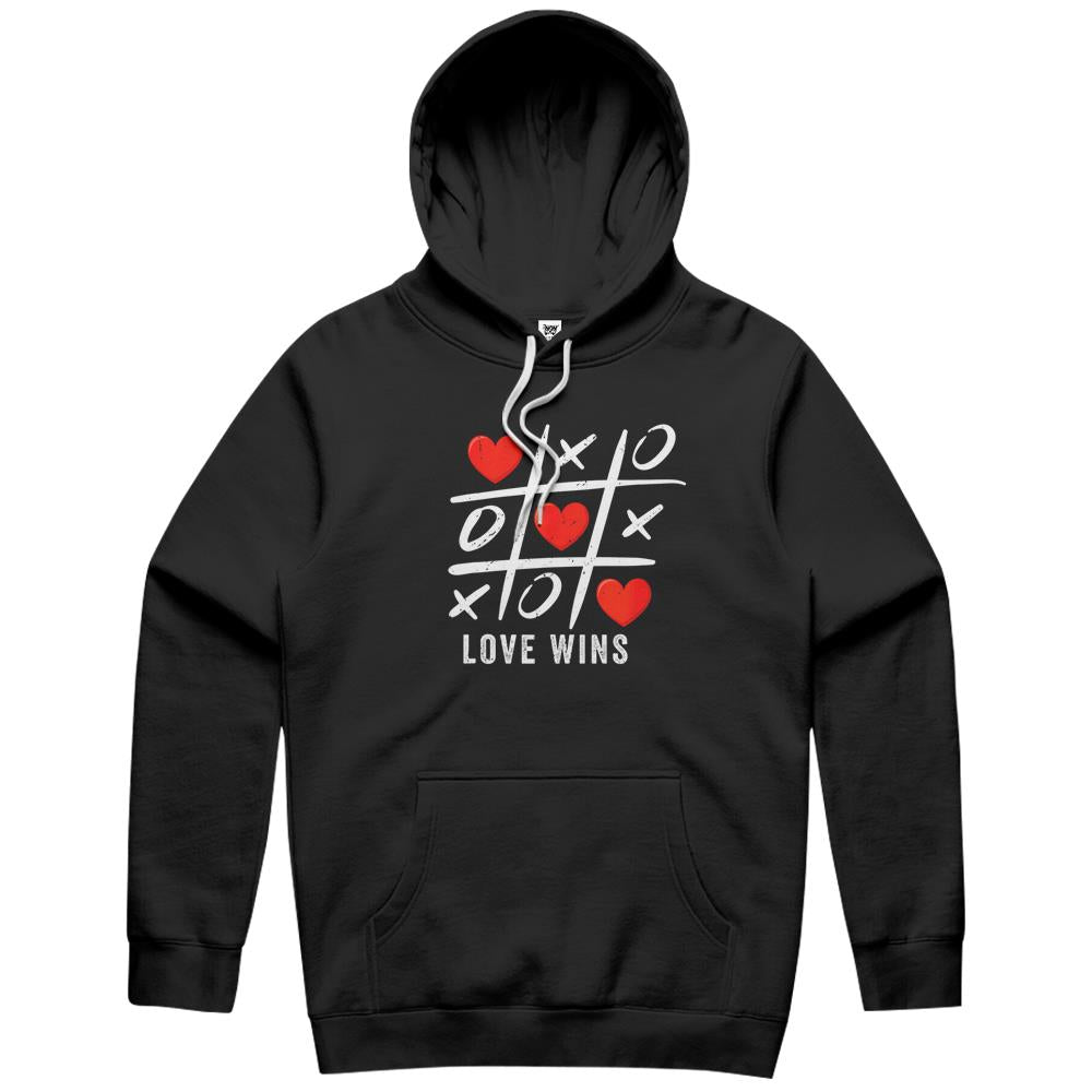 Tic Tac Toe Hearts Love Wins Valentines Day Hoodie