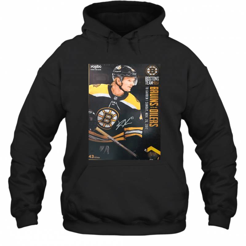 Danton Heinen Boston Bruins Signed Autographed 2017 18 Game Day Hoodie