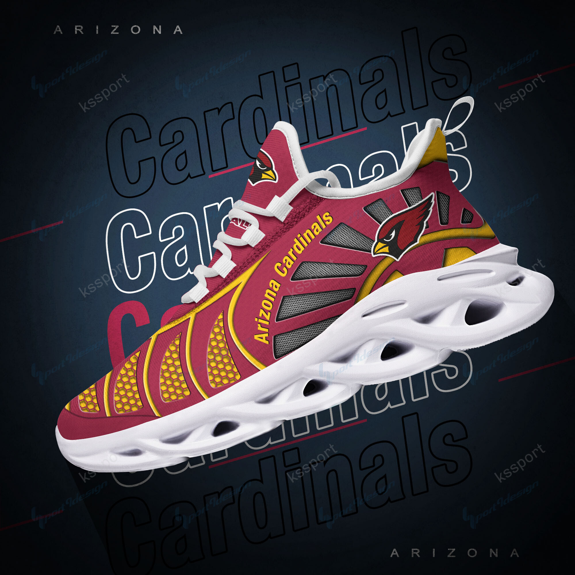 Arizona Cardinals Yezy Running Sneakers Bb10