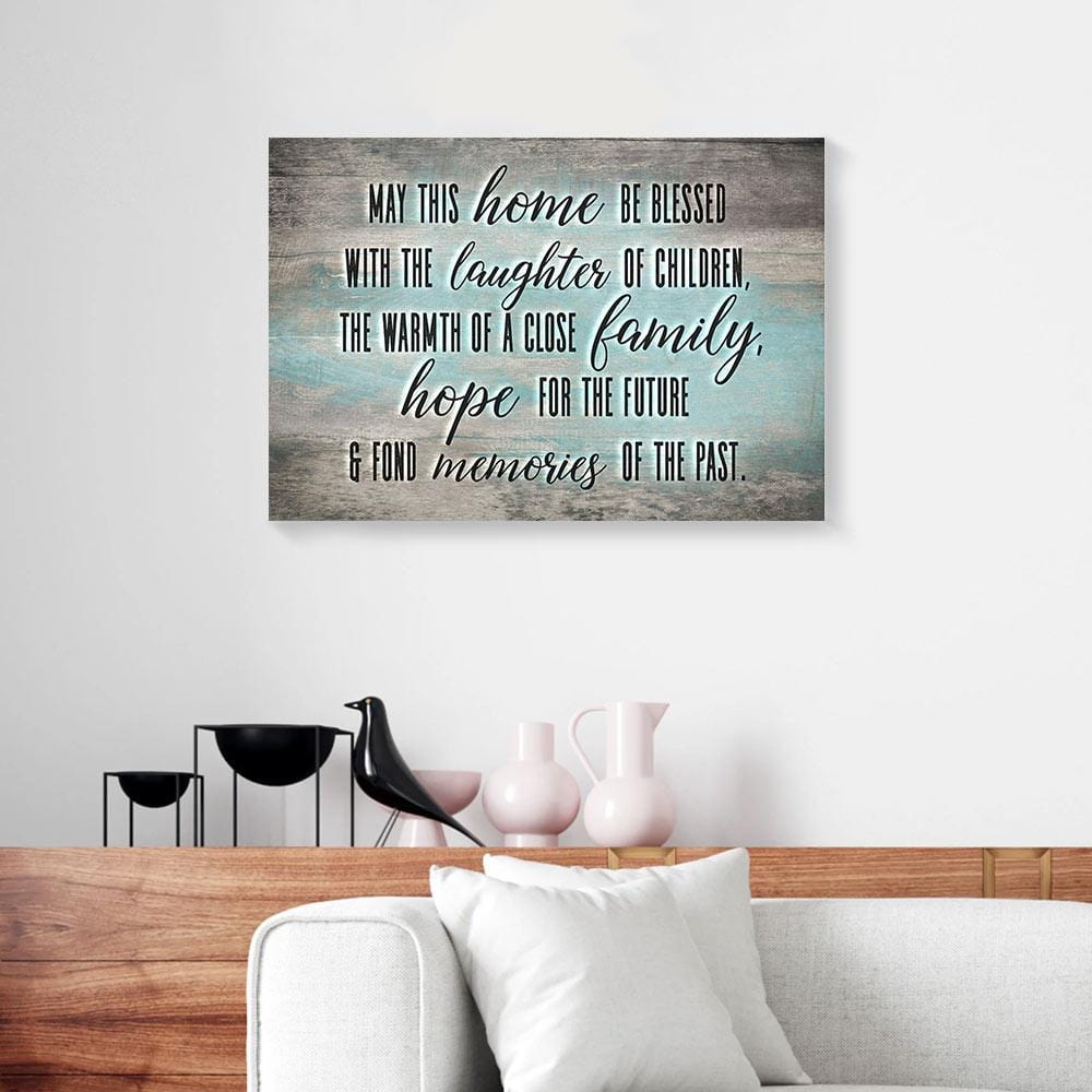 Canvas Painting May This Home Be Blessed With The Laughter Of Children Home Canvas Wall Art Home Decoration