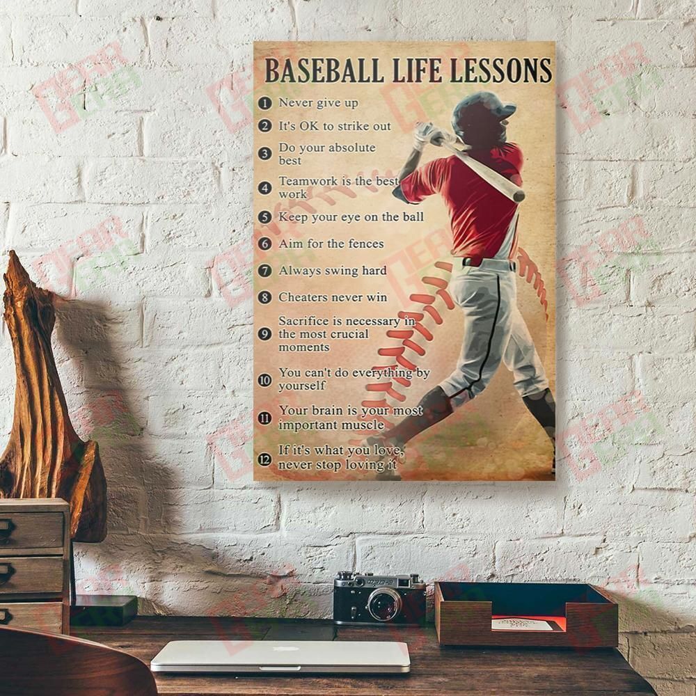 Canvas Prints Bestieship Baseball Life Lessons Baseball Vertical Canvas Wall Art Stunning� Canvas Home Decoration