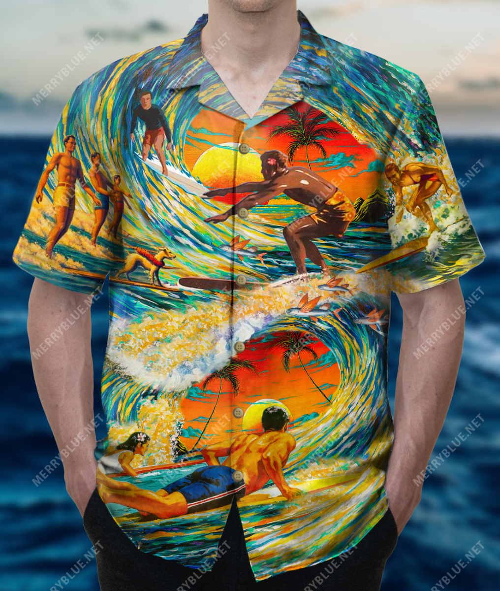 You Can’T Stop The Wave But You Can Learn To Surf Unisex Hawaiian Shirt