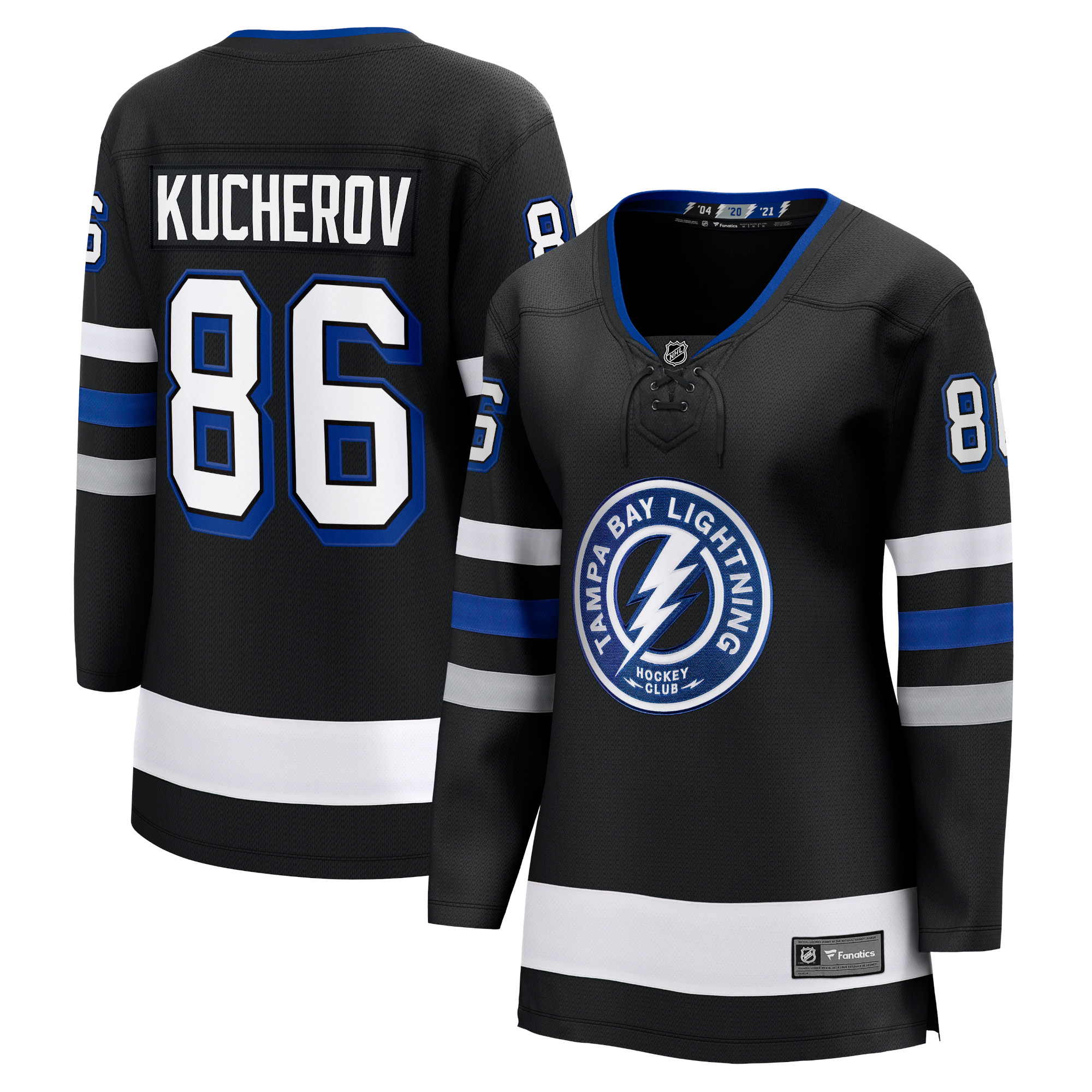 Nikita Kucherov Tampa Bay Lightning Branded Women's Alternate Premier Breakaway Player Jersey – Black