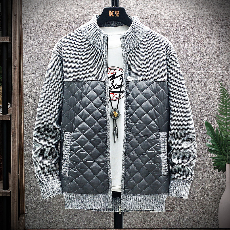 2021 Autumn Korean O-Neck Men’s Sweaters with Thick and Velvet Men’s Cardigan Knitted Sweatercoats Solid Jacket Male M-4XL alx