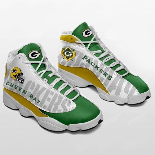 green bay packers team custom tennis shoes air jordan 13 sneakers for fan jd13 sneakers personalized shoes design