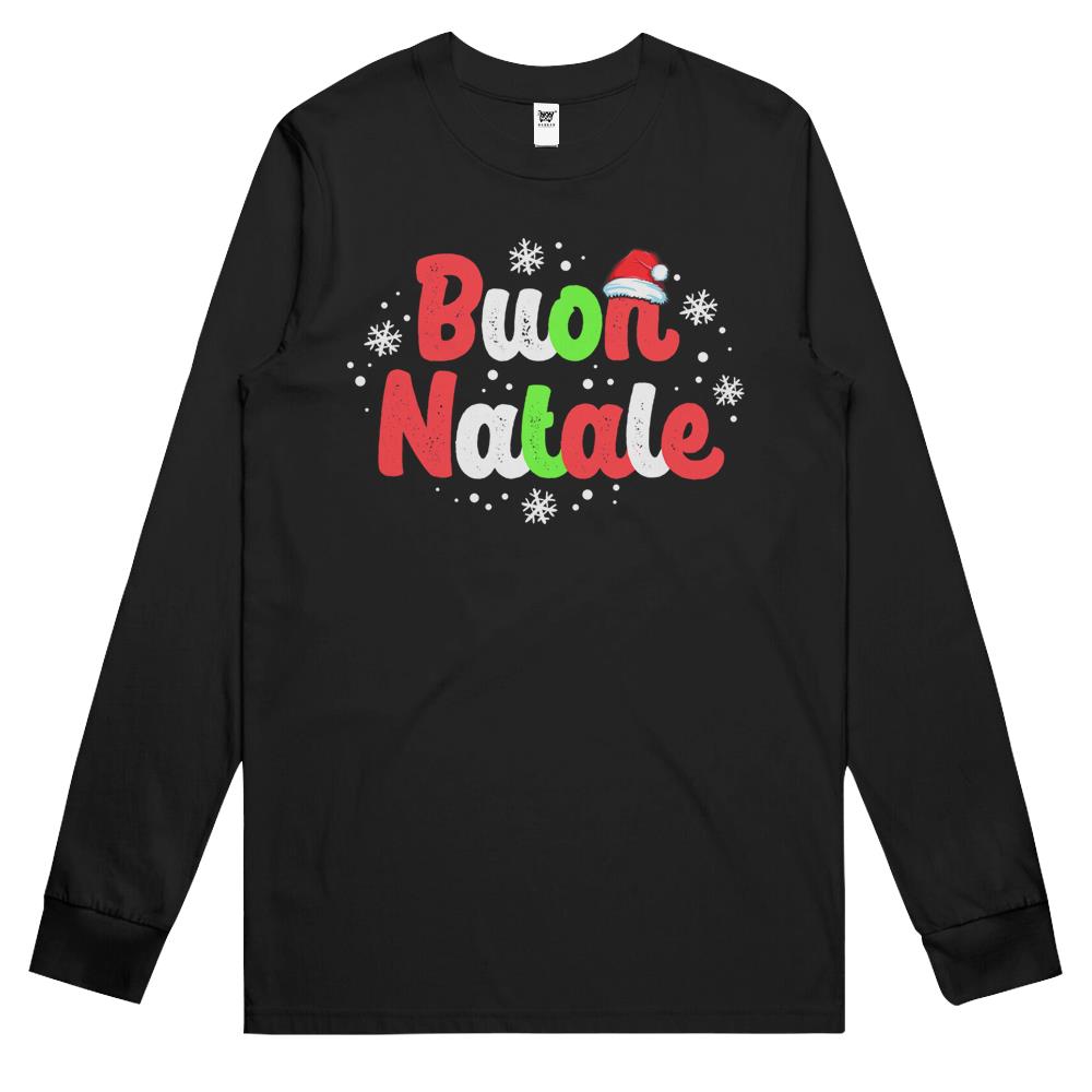 Buon Natale Italy Pride Xmas Holiday Italian Christmas Long Sleeve T Shirts