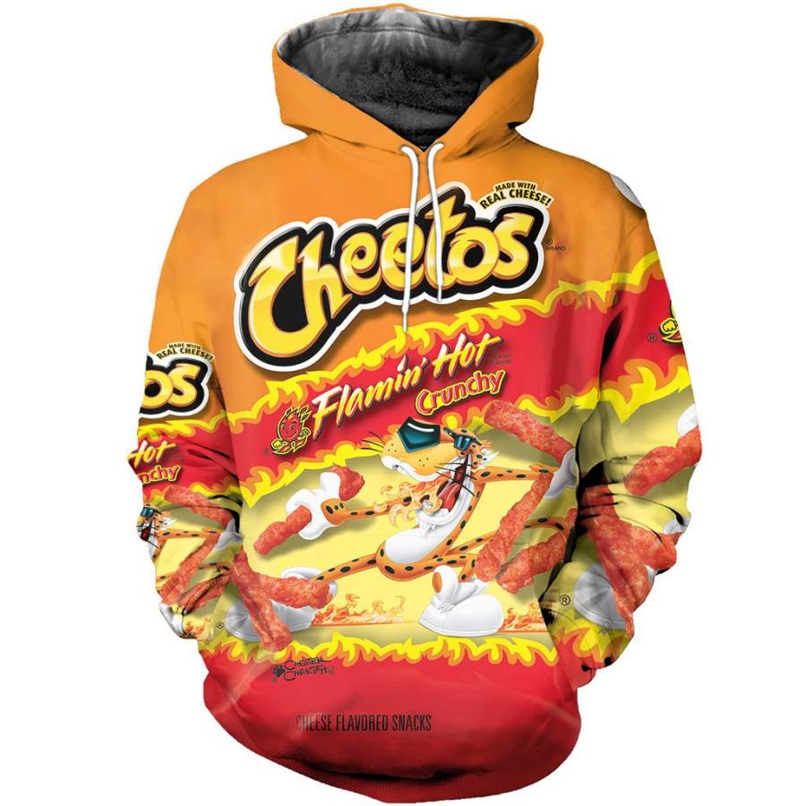 Cheetos Flamin Hot  Crunchy 3D All Over Printed Shirts For Men & Women