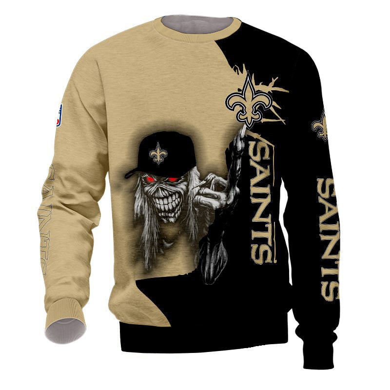 New Orleans Saints Crewneck Sweatshirt Iron Maiden Fuck