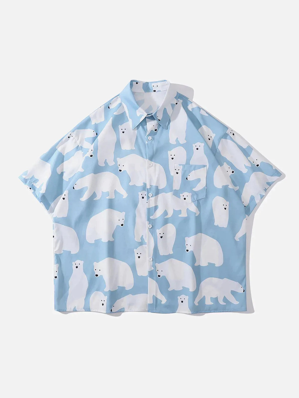 Talishko™ – Polar Bear Print Short Sleeve Shirt