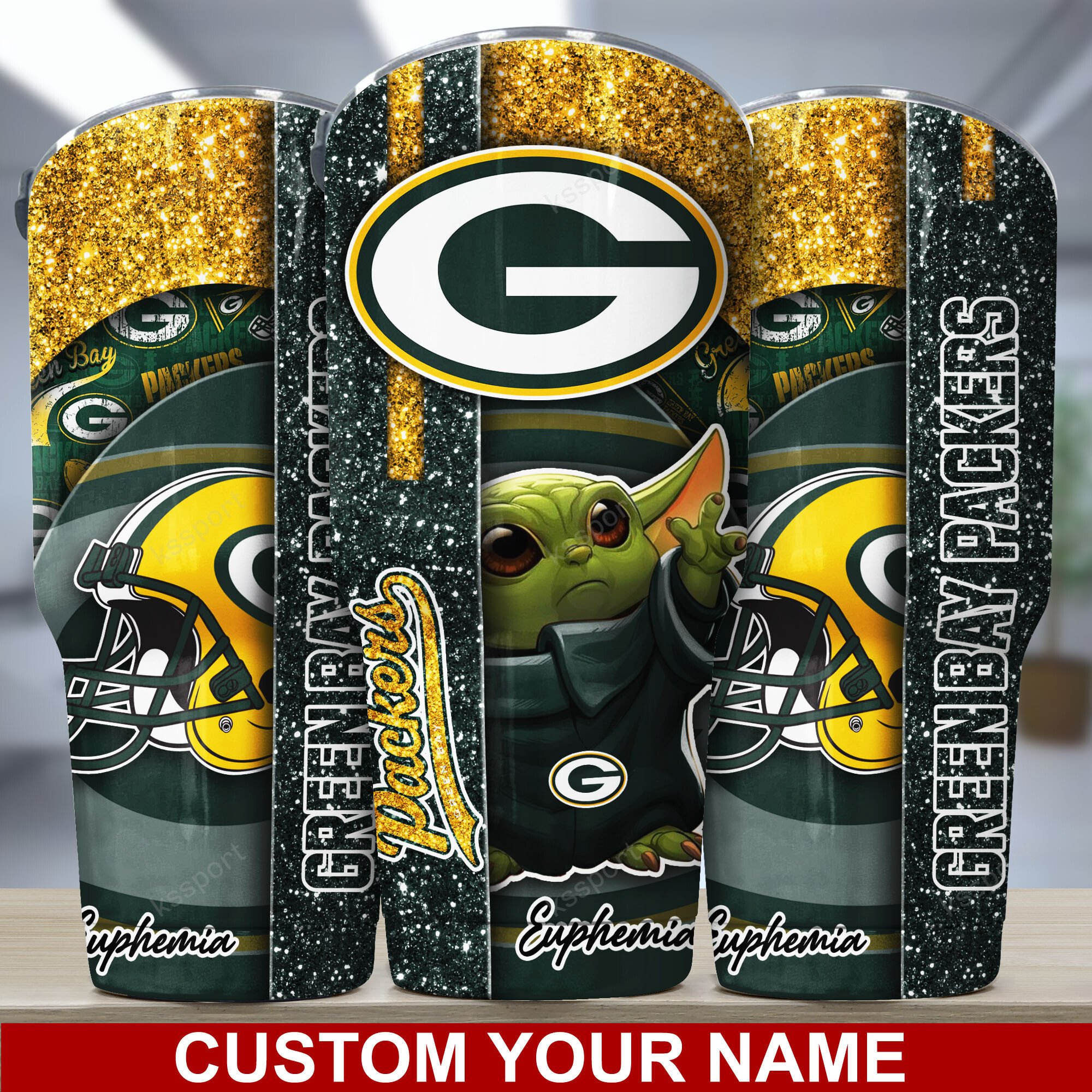 Green Bay Packers Custom Name Tumbler Bg162