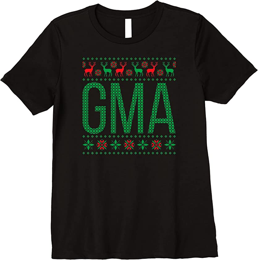 Womens Xmas Matching Outfits for Holiday Party Gma Ugly Christmas Premium T-Shirt