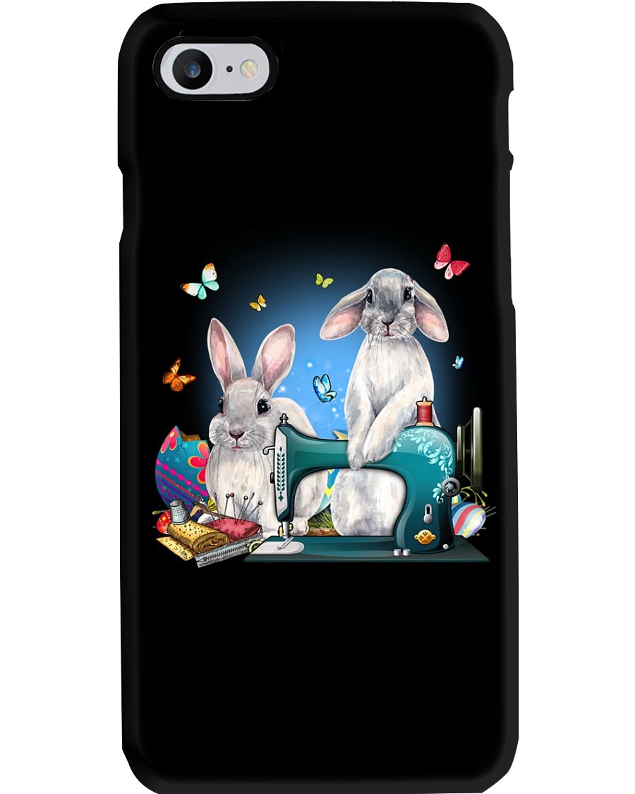 Sewing Two Bunny Easter Day Phone Case