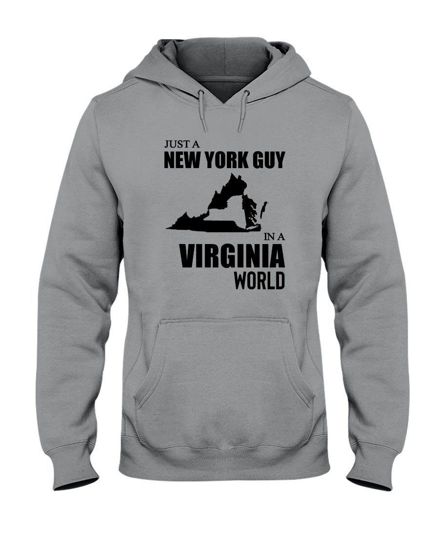 Just A New York Guy In A Virginia  World Personalized Nation Gifts Hoodie